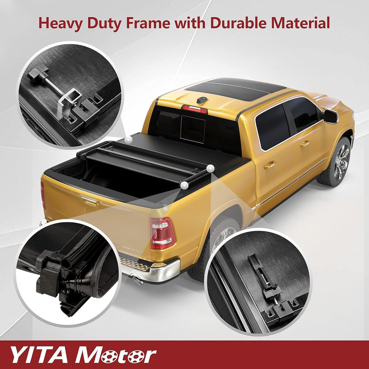 Soft Tri-fold Truck Bed Tonneau Cover for 6.5 ft Bed N671043