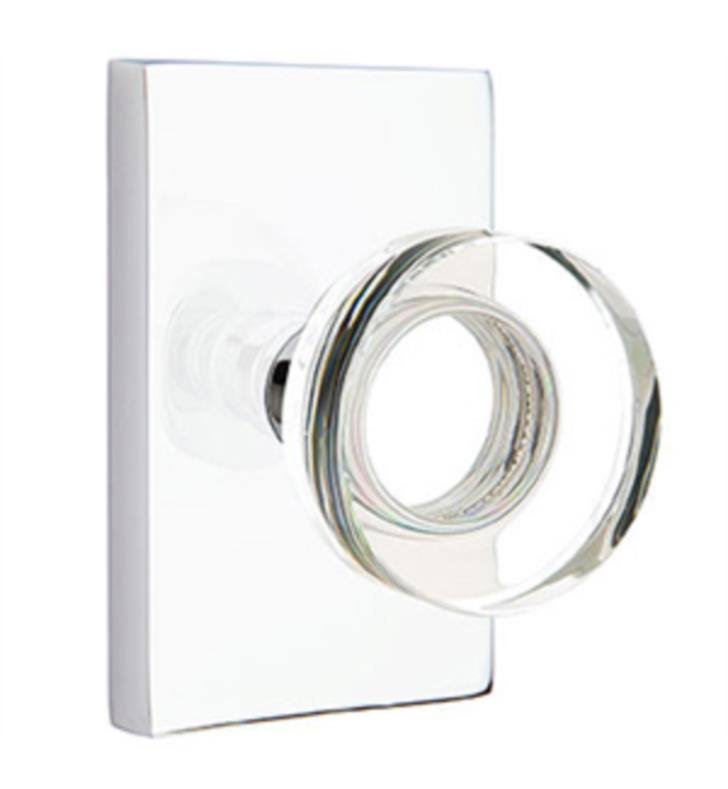 Satin Nickel Passage Knob with Rectangular Rose V18703