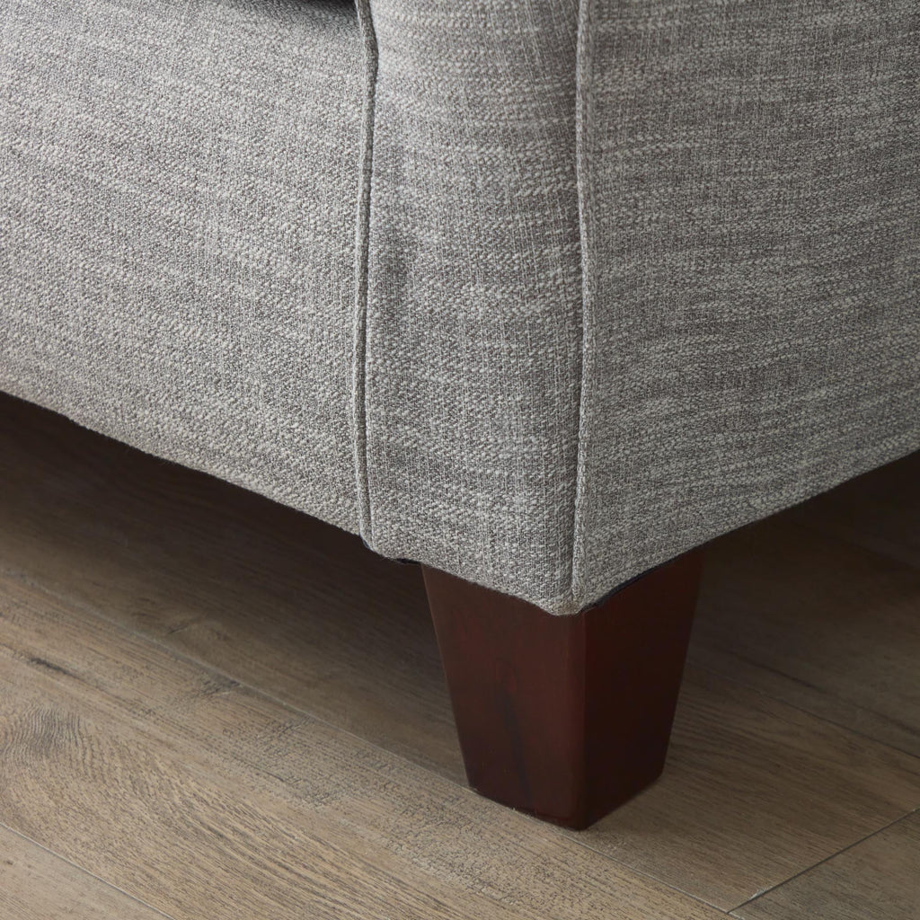 Light Gray Rolled Arm Fabric Sofa X28025