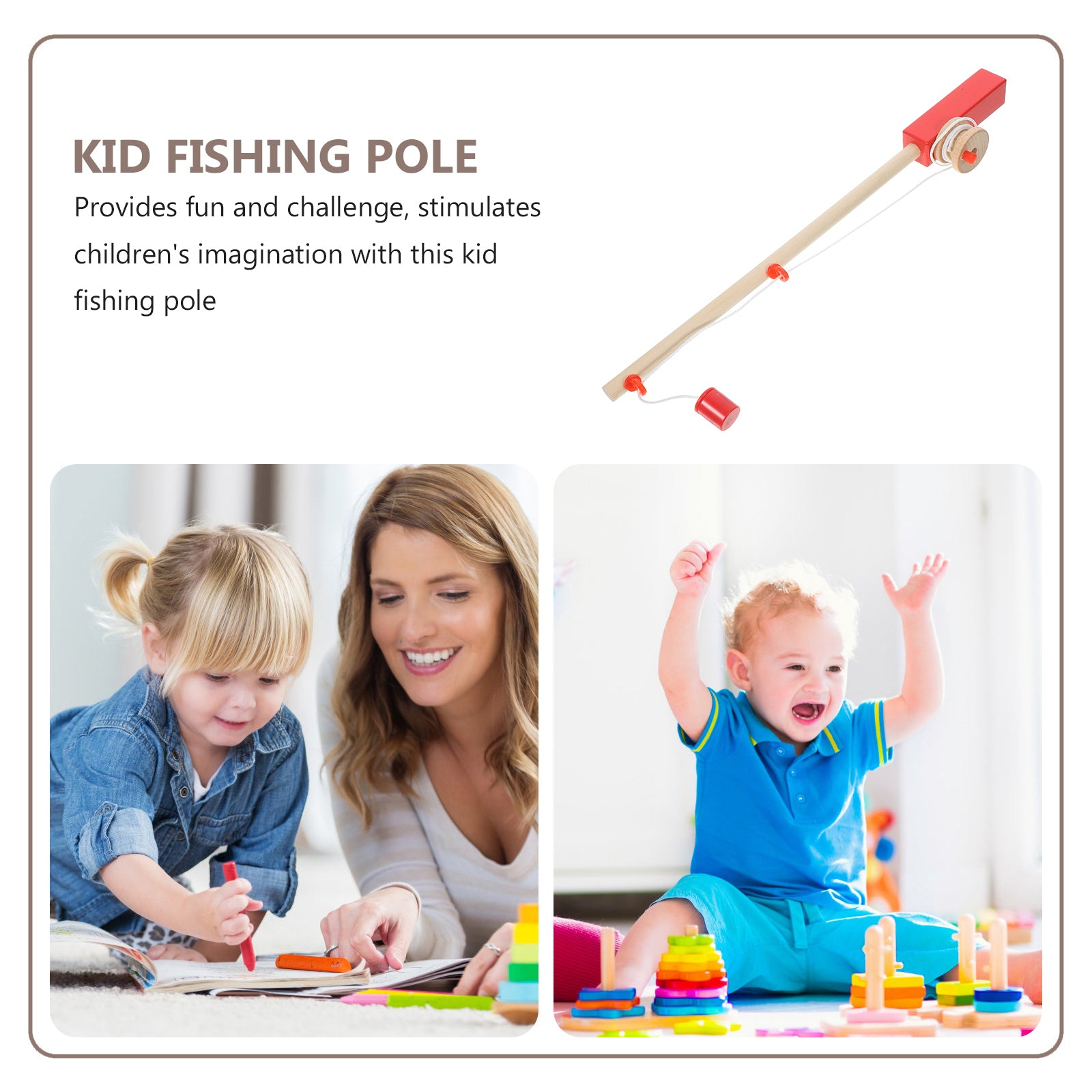 Magnetic Fishing Toy Pole Magnet Fishing Rod Kids Fishing Toy Gaming Fishing Rod R30924