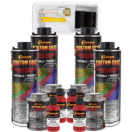 1 Gallon Red Urethane Truck Bed Liner Kit with Roller and Brush Applicator A25830