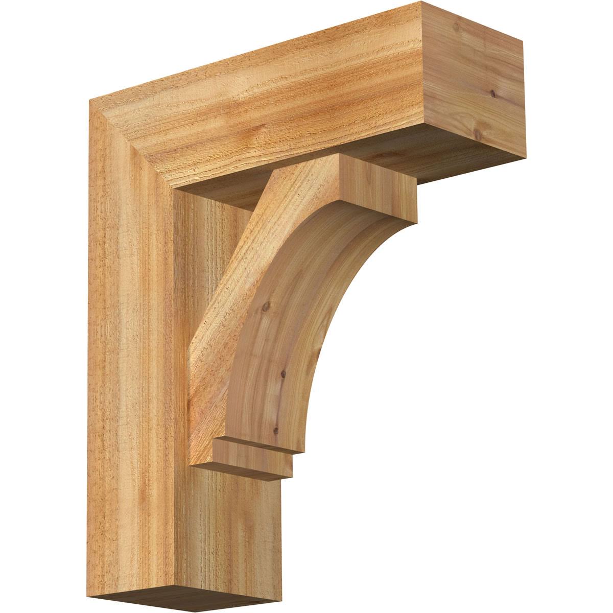 Rough Sawn Bracket with Offset Brace, Western Red Cedar O54629