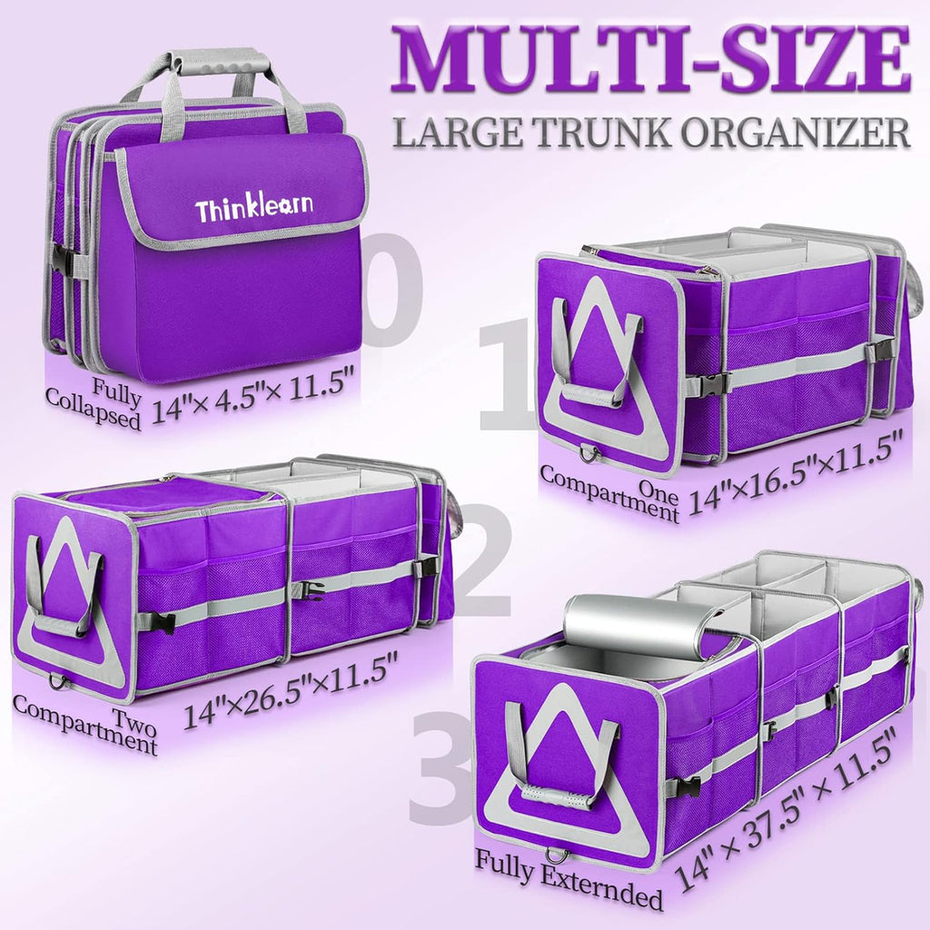 Purple Waterproof Trunk Organizer with Cooler, Pack of 2 A9645