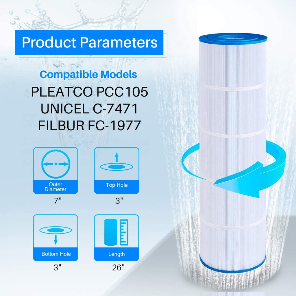 Pack of 4 Pool Filter Cartridge I140398
