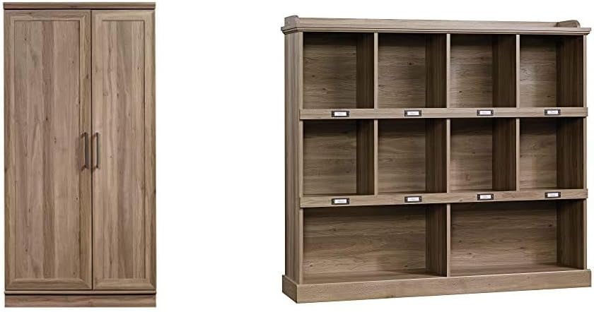 Storage Cabinet and Bookcase, Salt Oak Finish C7714