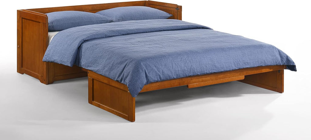 Queen Hickory Murphy Cabinet Chest Bed with Mattress N2619