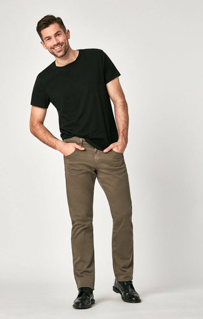 Dusty Olive Twill Relaxed Straight Pant 31x32 Q732