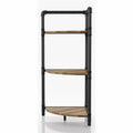 Industrial Wood 3-Tier Bookcase in Sand Black B1991