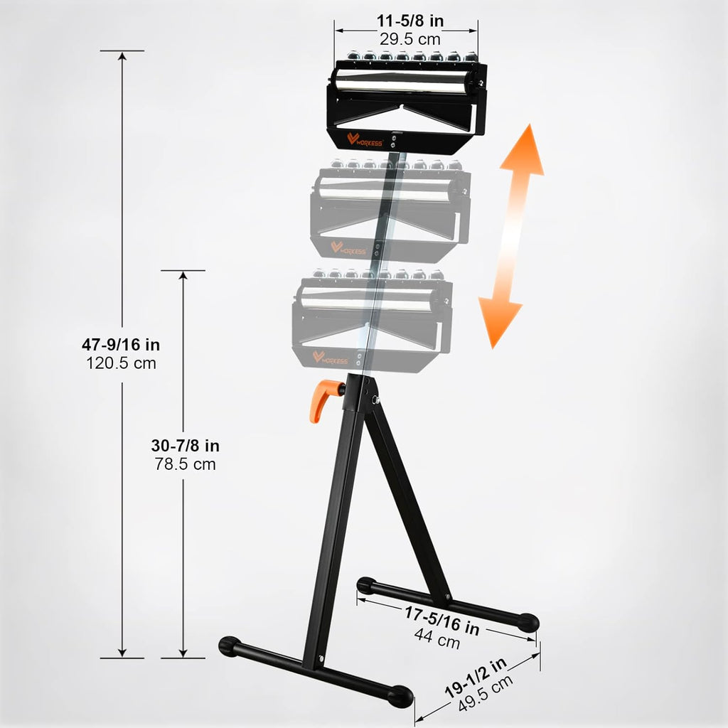 Roller Support Stand, Adjustable Height, Pack of 2 L837