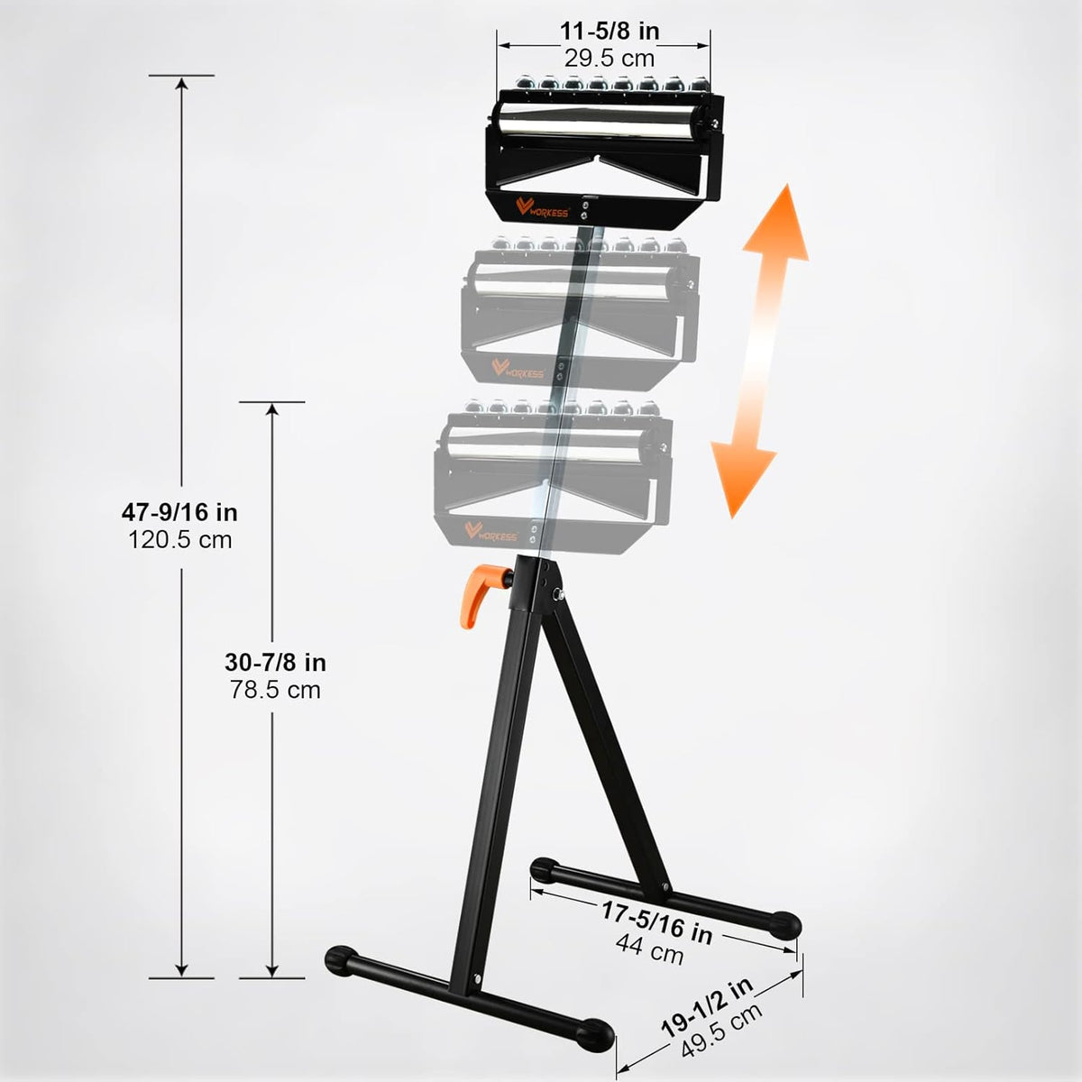 Roller Support Stand, Adjustable Height, Pack of 2 L837