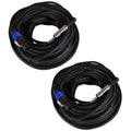 Pair of 100 Foot 12 Gauge Speakon to 1/4 inch Speaker Cables Q1555