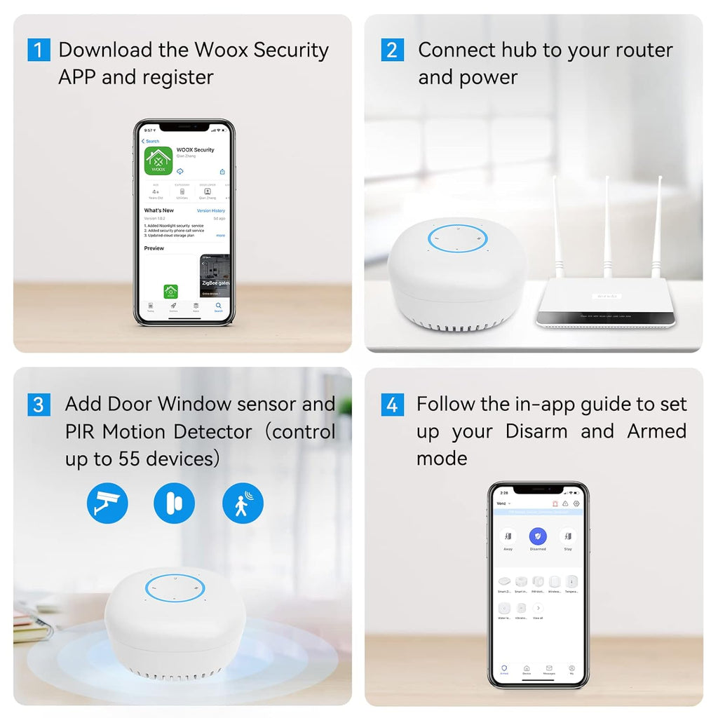 6-Piece Smart Home Security System Kit D957551