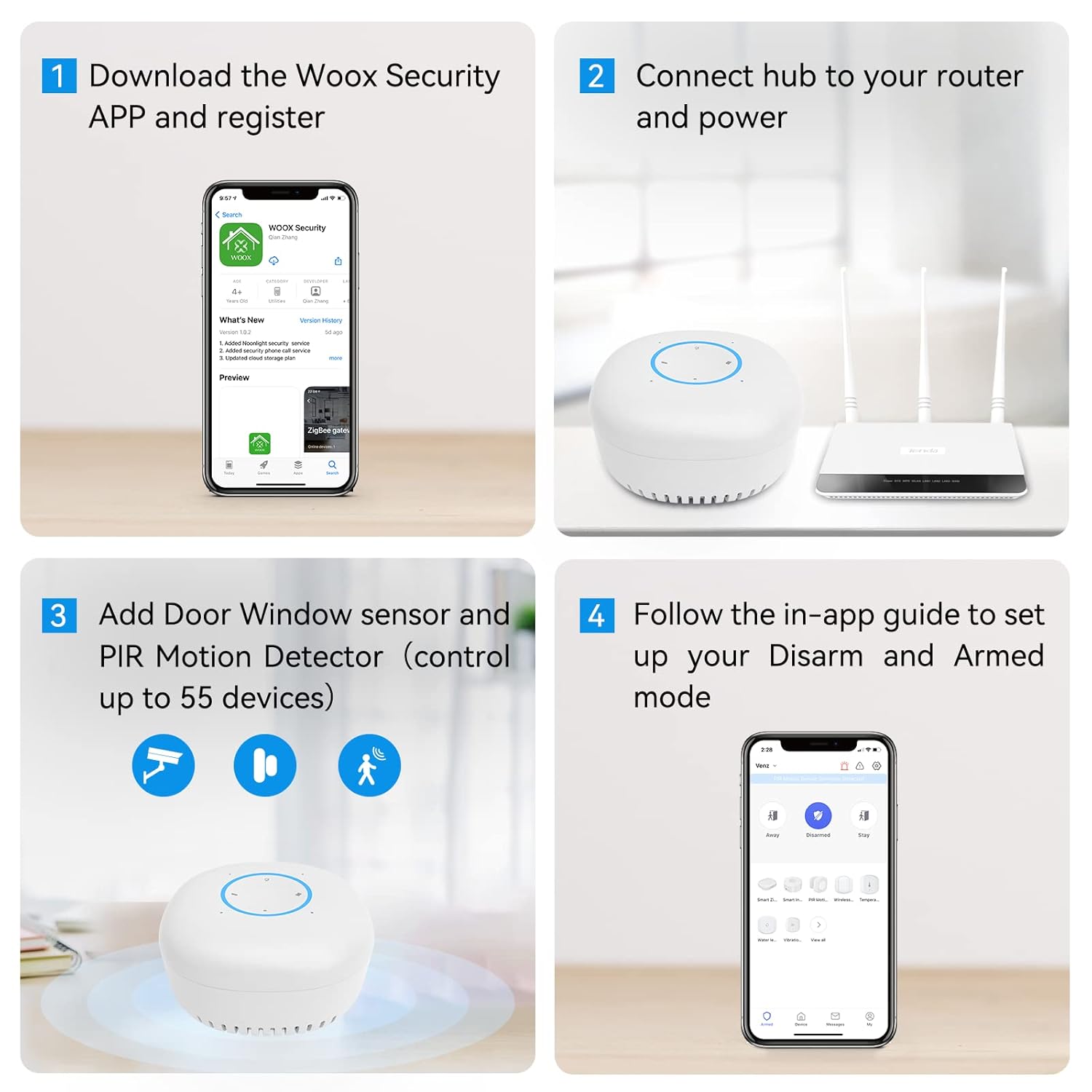 6-Piece Smart Home Security System Kit D957551