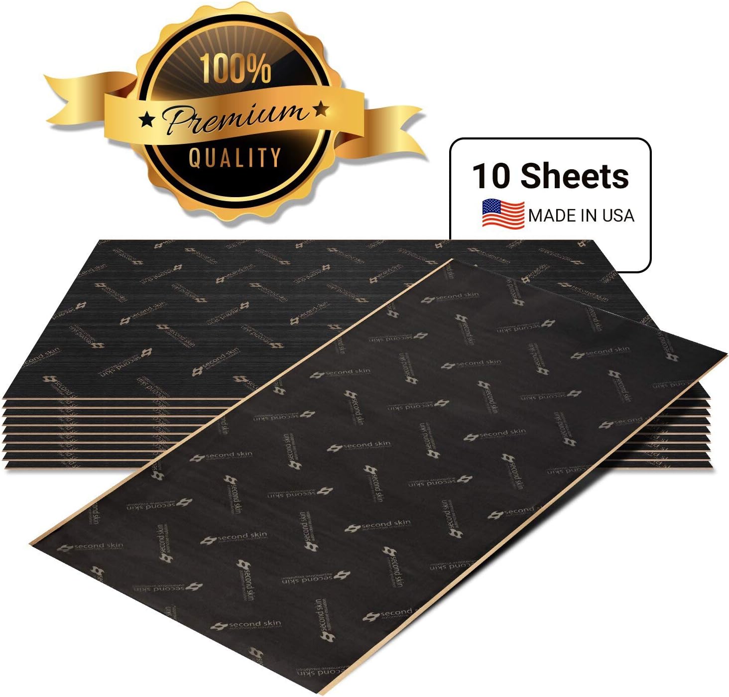 Butyl Rubber Car Sound Deadening Mat (1mm, 20 Sq Ft, 10 Sheets) W4962