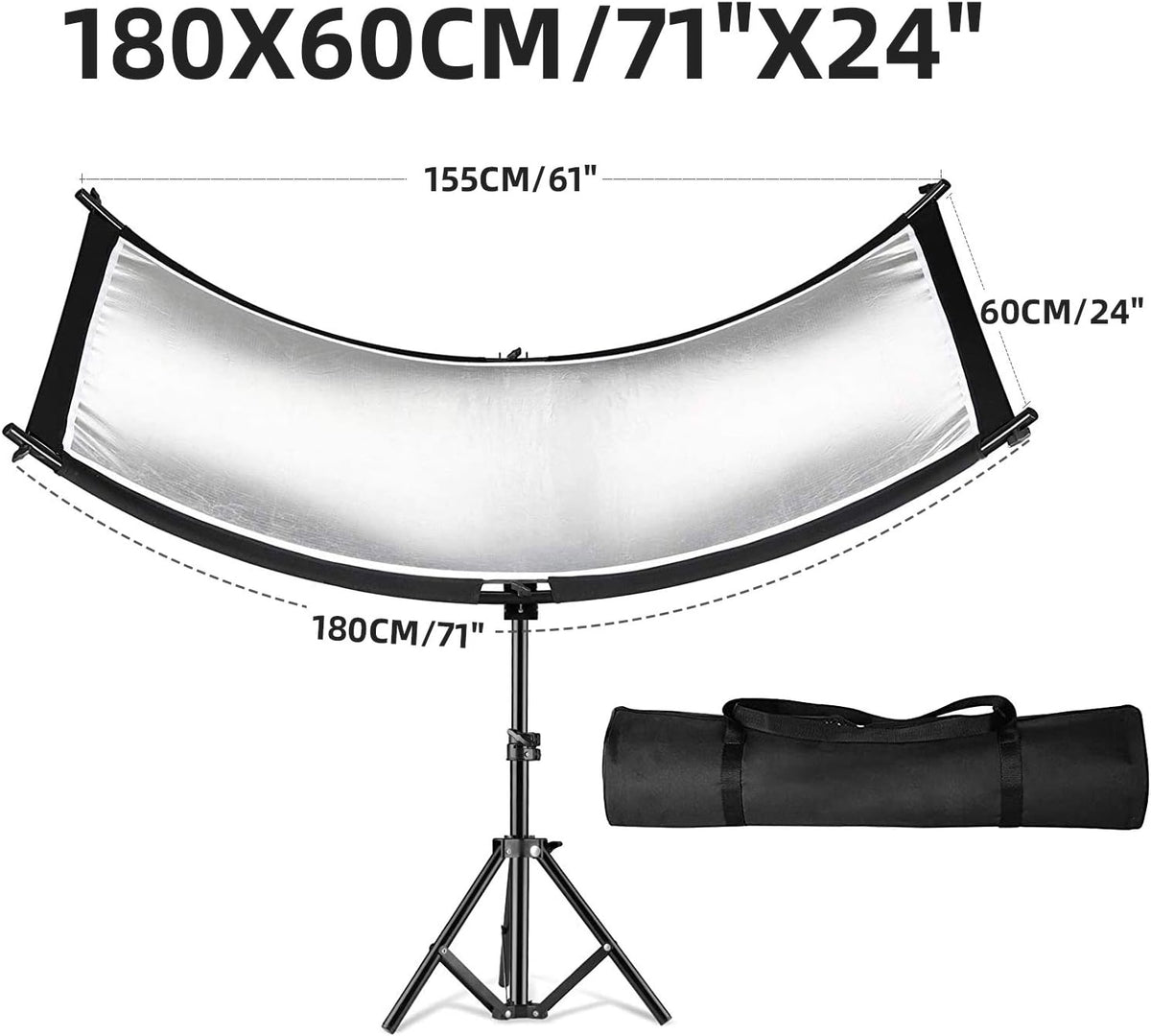Clamshell Light Reflector Diffuser with Light Stand and Carry Bag R12149