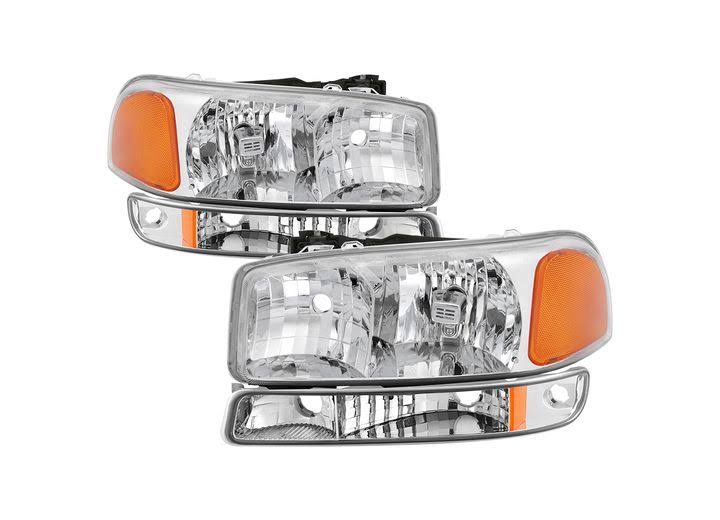 Crystal Headlights and Bumper Lights for GMC Sierra 99-06 / Yukon 00-06 U5926