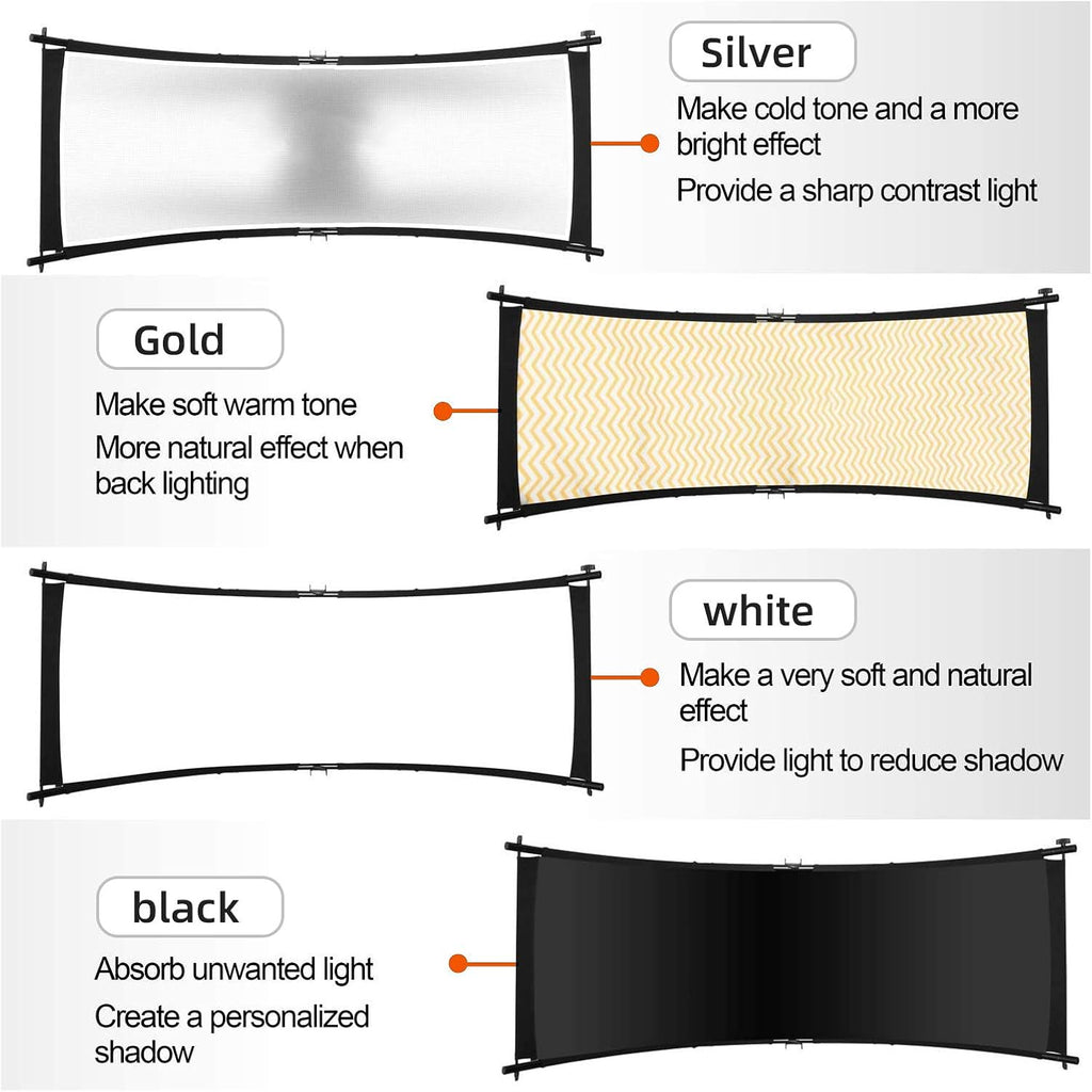 Clamshell Light Reflector Diffuser with Light Stand and Carry Bag R12149