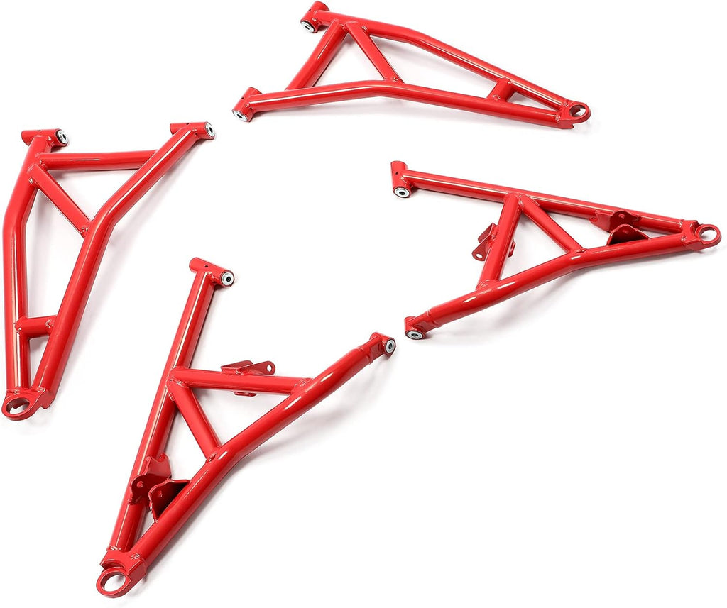 4 A Arms Front Upper & Lower A-Arms Rods High Clearance Black Z922747