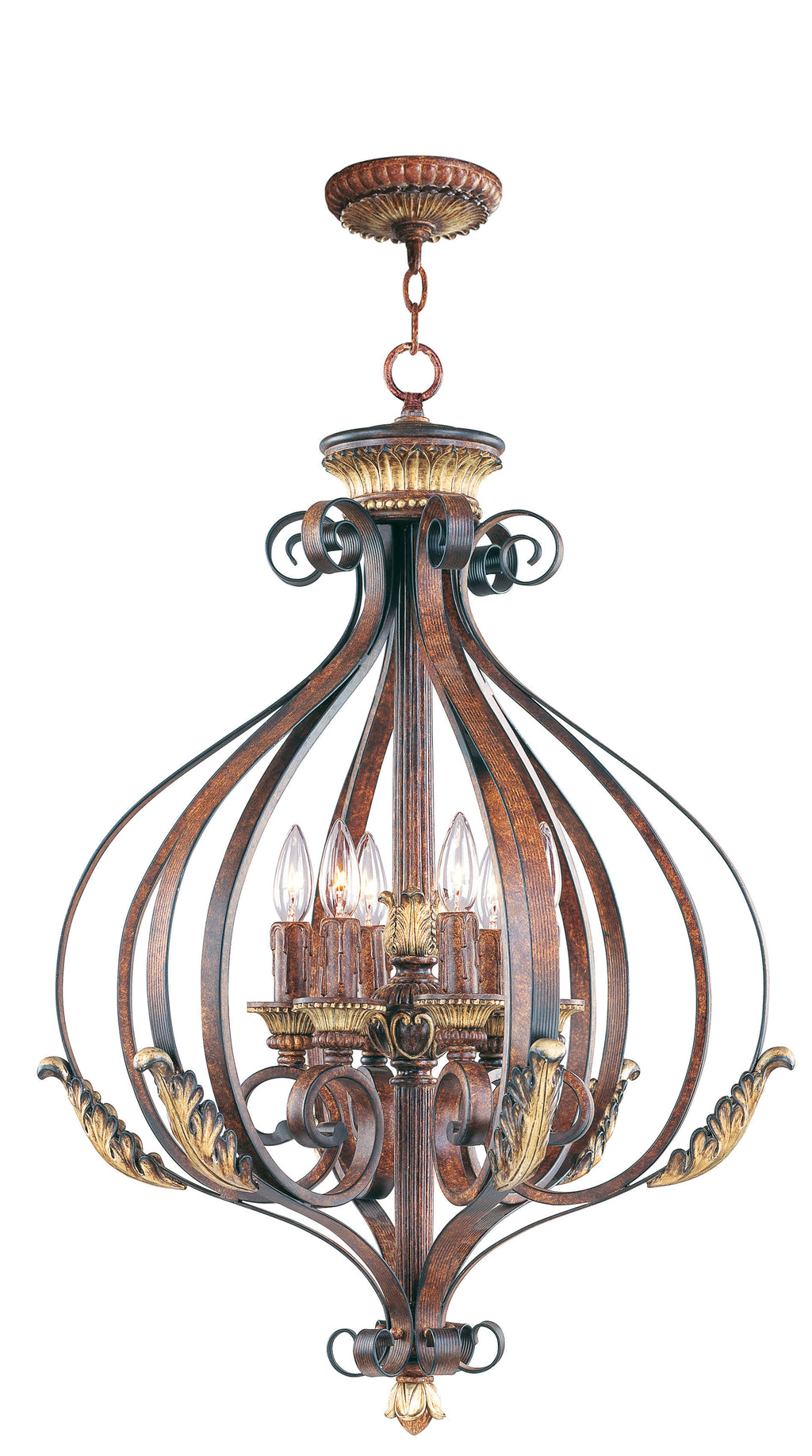 Bronze 6 Light Foyer N29924