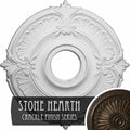 18x22OD x 4x22ID x 5/8x22P Hand-Painted Stone Hearth Crackle Ceiling Medallion N901424