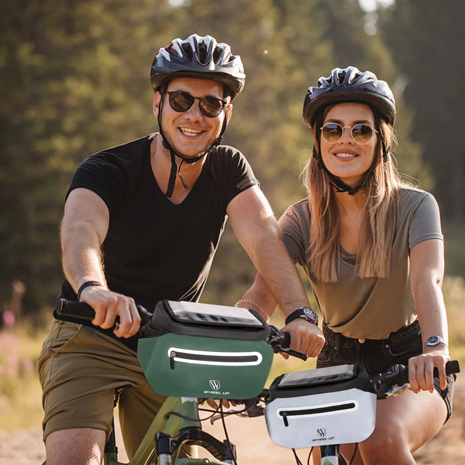 Bicycle Bag with Handlebar Storage Pouch and Phone Holder V181118