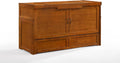 Queen Hickory Murphy Cabinet Chest Bed with Mattress N2619