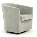 31cm Wide Swivel Barrel Chair Gray Microfiber/Microsuede N190