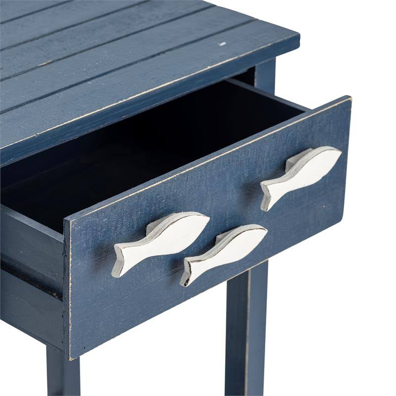 Navy 1 Drawer Accent Table D500
