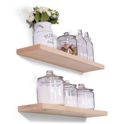 2 Piece Poplar Solid Wood Floating Shelf L40086