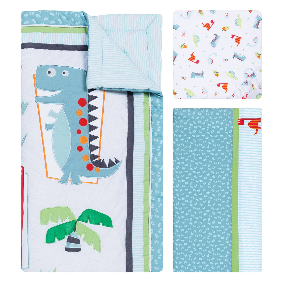 3 Piece Crib Bedding Set K606
