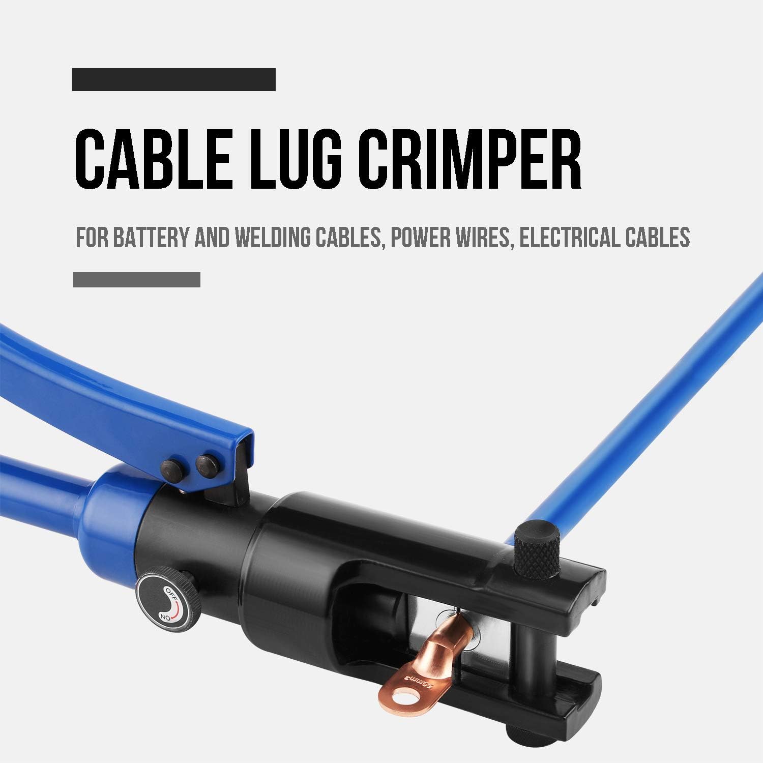 Hydraulic Cable Lug Tool, 6 AWG to 4/0 AWG Battery Cable Crimping Tool Set K411205