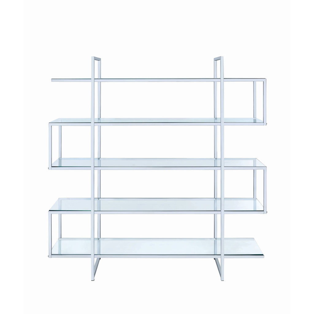 Chrome and Black Bookcase A68382