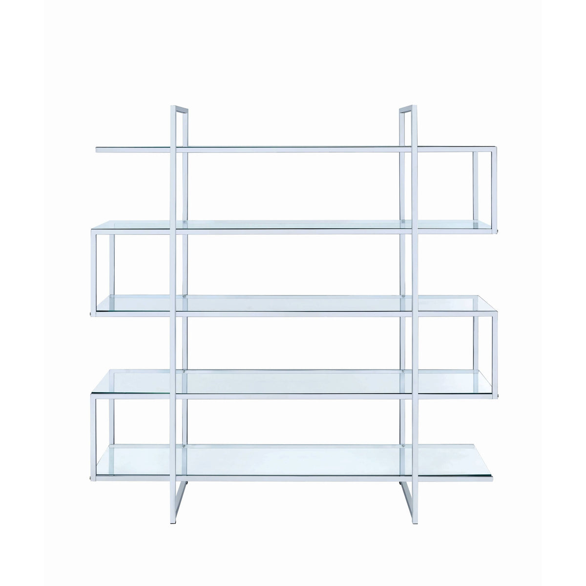 Chrome and Black Bookcase A68382