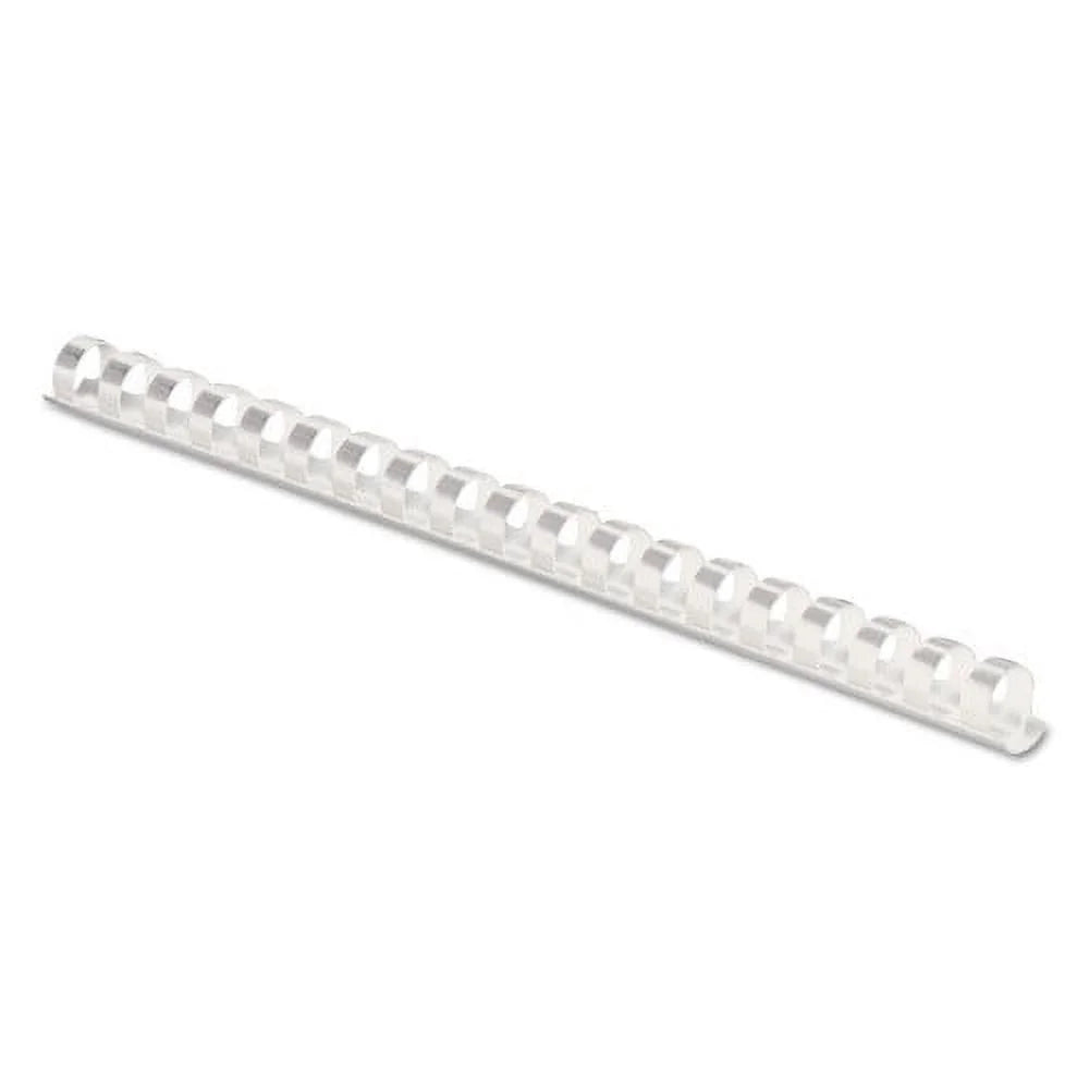 White Plastic Comb Bindings, 90 Sheet Capacity, 100 Combs/Pack F455355