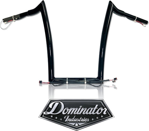 1 1/4 Inch 14 Inch Rise Gloss Black Monkey Ape Hanger Handlebars Q194335