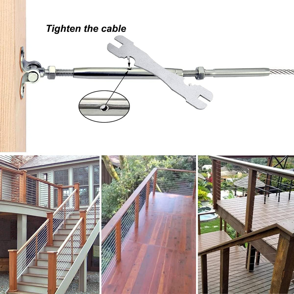 20 Pairs Stainless Steel Cable Railing Hardware Kit T197