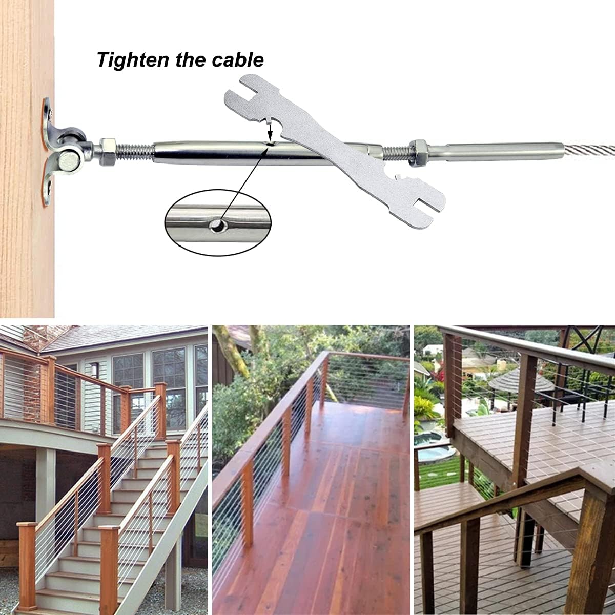 20 Pairs Stainless Steel Cable Railing Hardware Kit T197