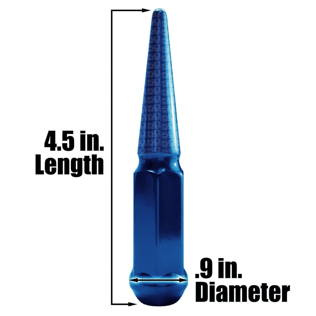 Set of 32 Blue Spiked Lug Nuts 14 x 2.0mm X845