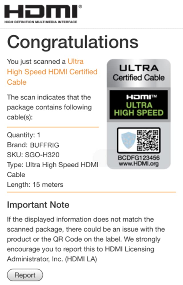 8K Fiber Optic HDMI 2.1 Cable 50ft, 48Gbps, Pack of 2 X605331