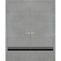 Solid French Double Doors 36 x 80 inches with Frosted Glass O67278