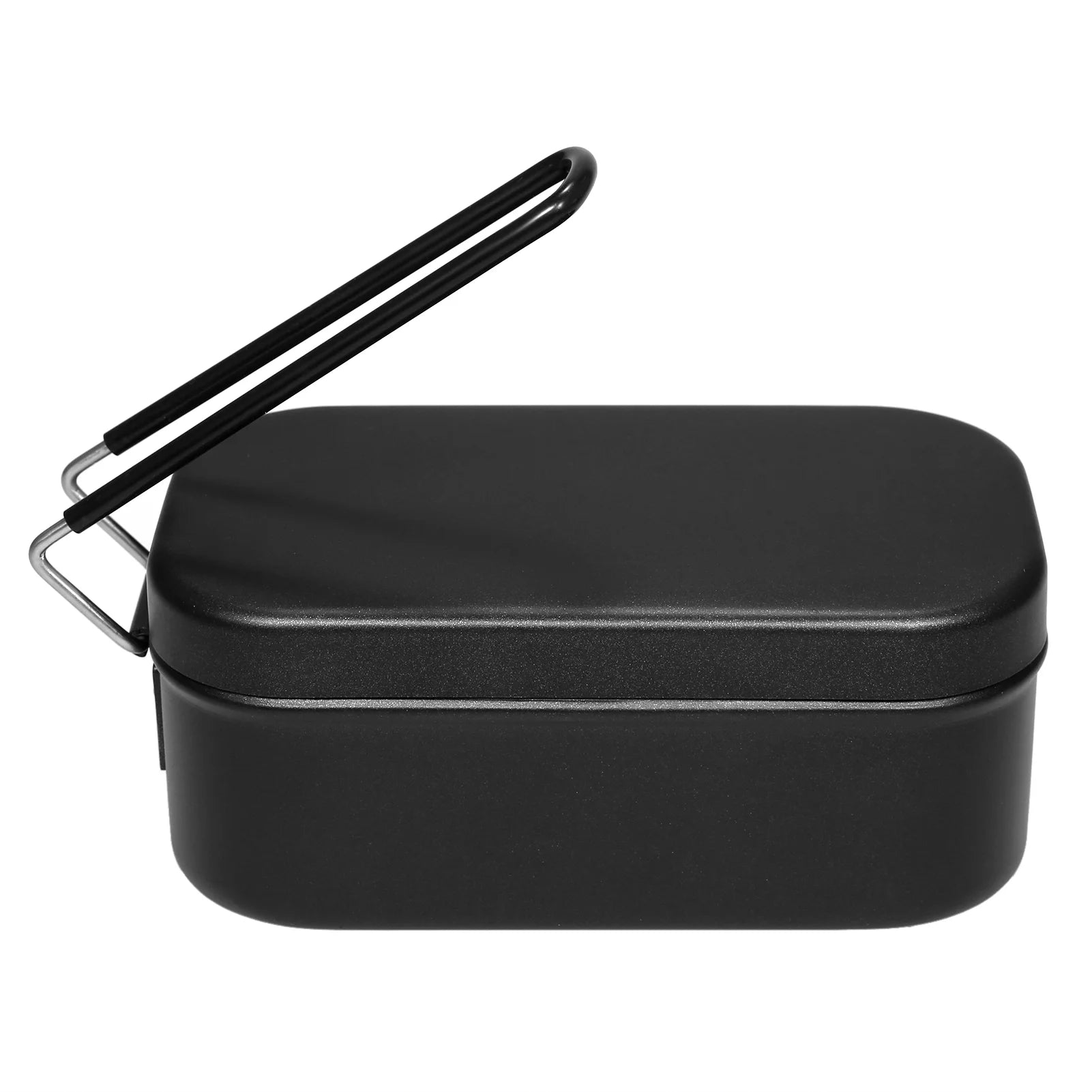 4pcs Cookware Mess Kit 800ml Camping Lunch Box with Steaming Rack Cutting Board X1465