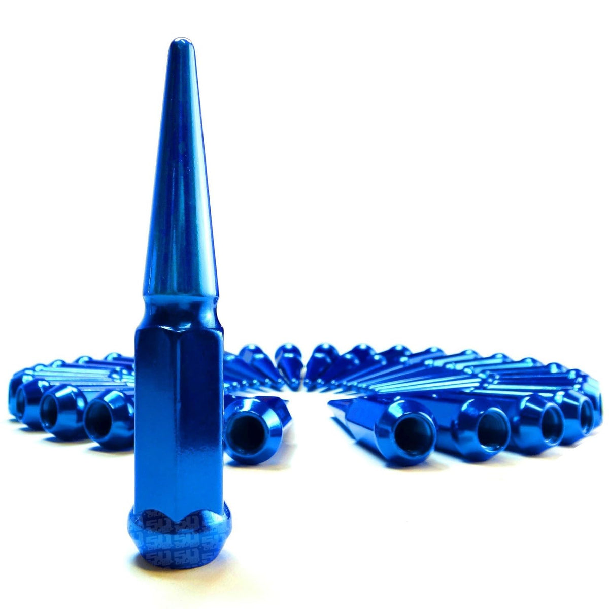 Set of 32 Blue Spiked Lug Nuts 14 x 2.0mm X845