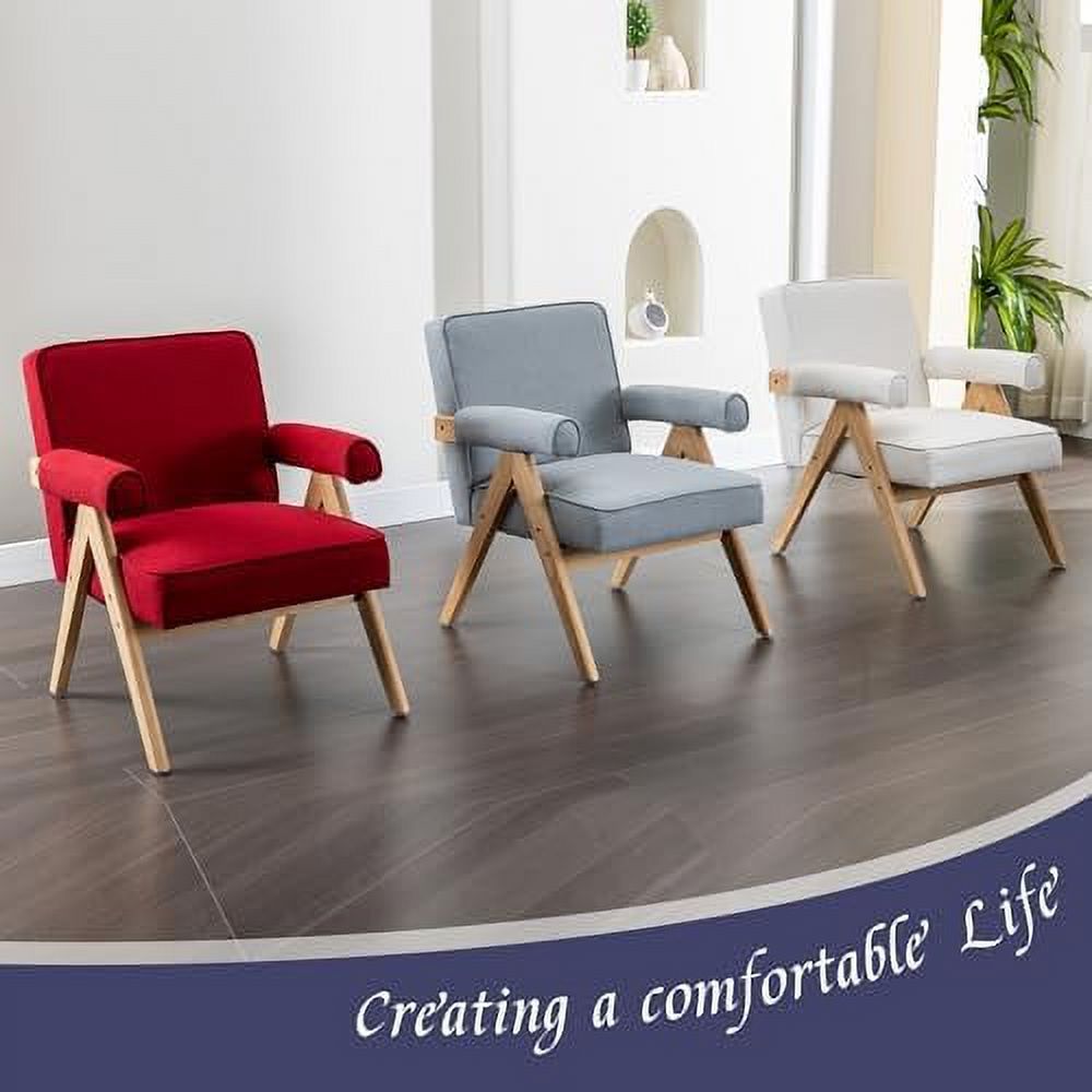 Velvet Upholstered Accent Chair with Acrylic Legs Z2214