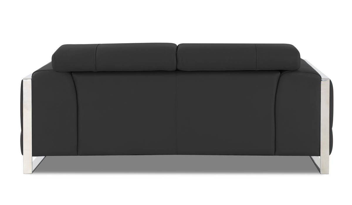Italian Leather Loveseat with Hardwood Frame X3736