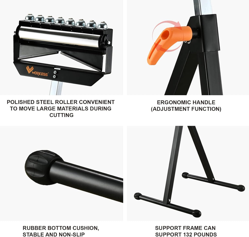 Roller Support Stand, Adjustable Height, Pack of 2 L837