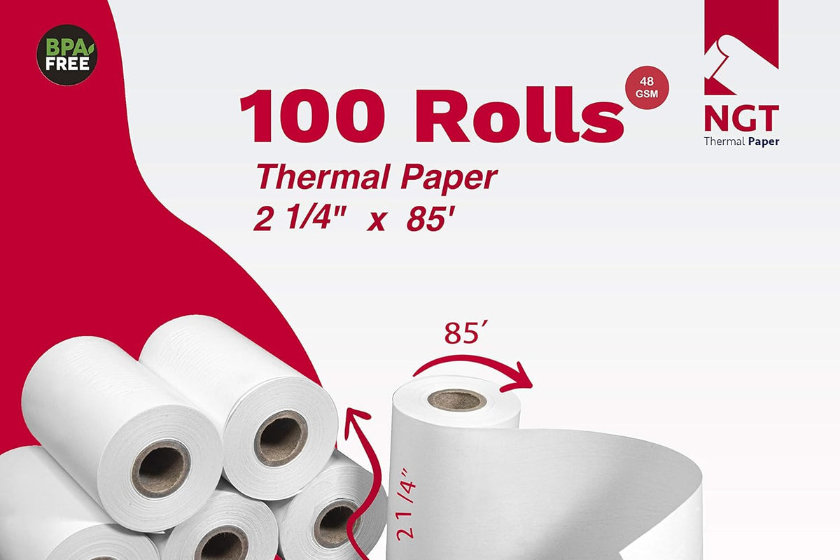 100 Rolls Non-BPA Thermal Paper for POS Machine L980938