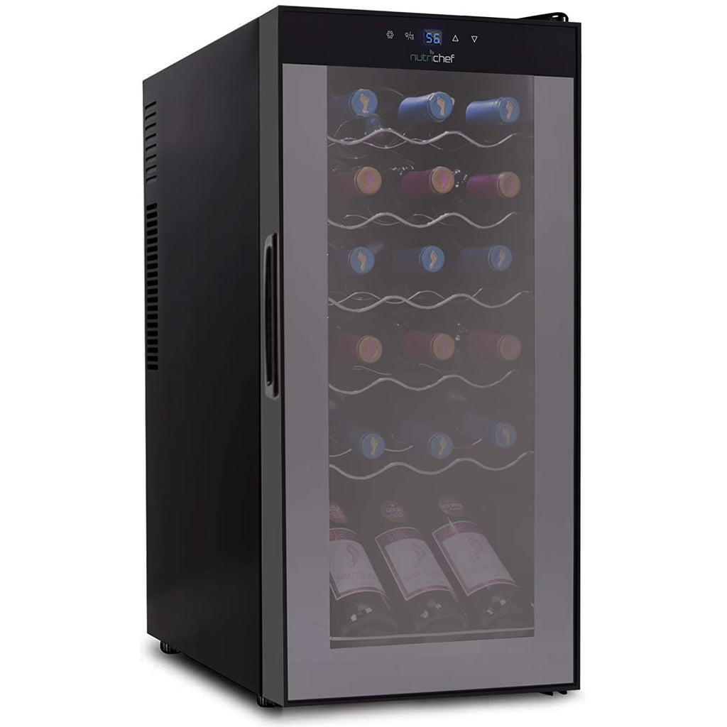 18 Bottle Thermoelectric Wine Chiller Cooler, Black T43869