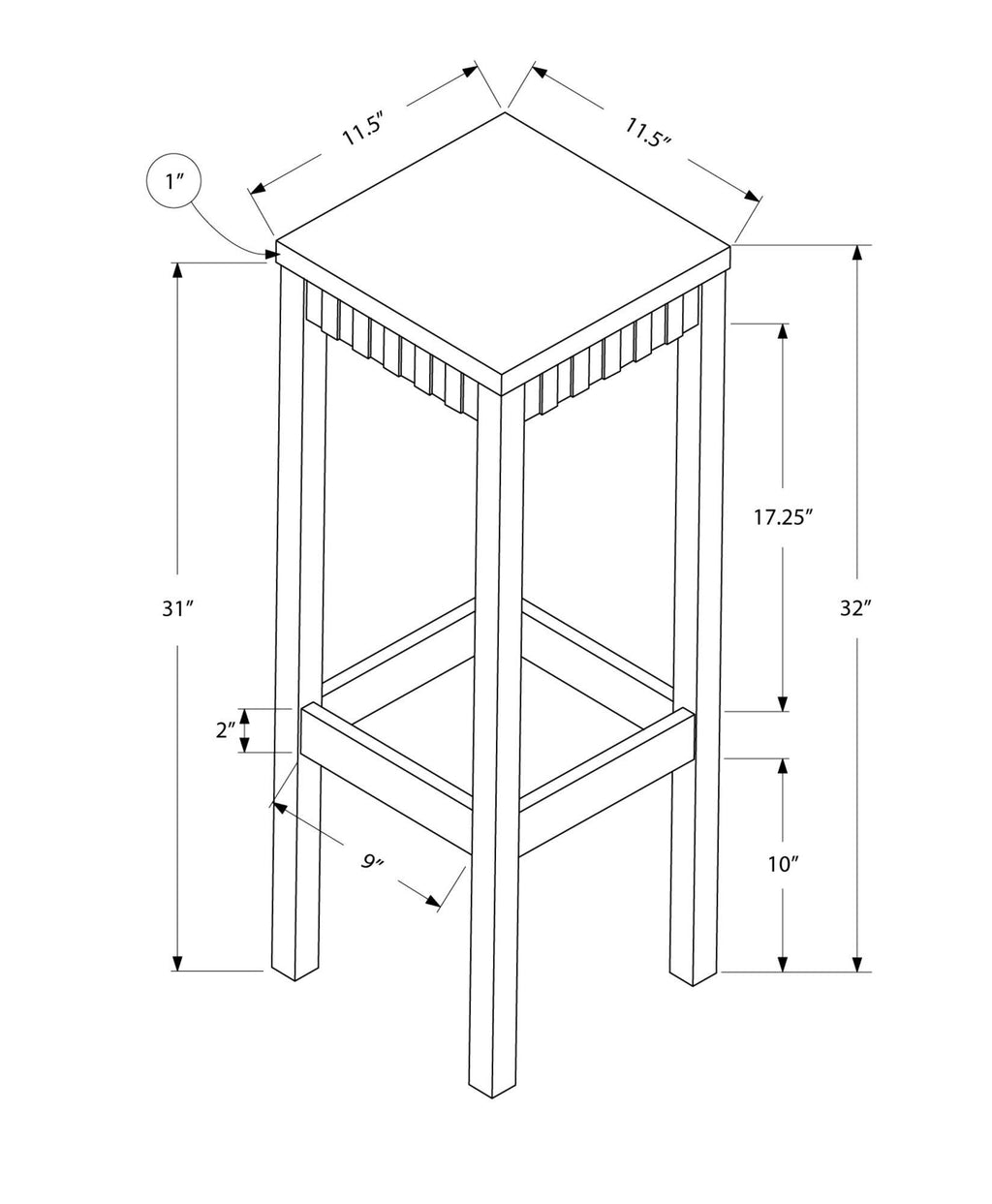 Cappuccino Particle Board Accent Table R22946