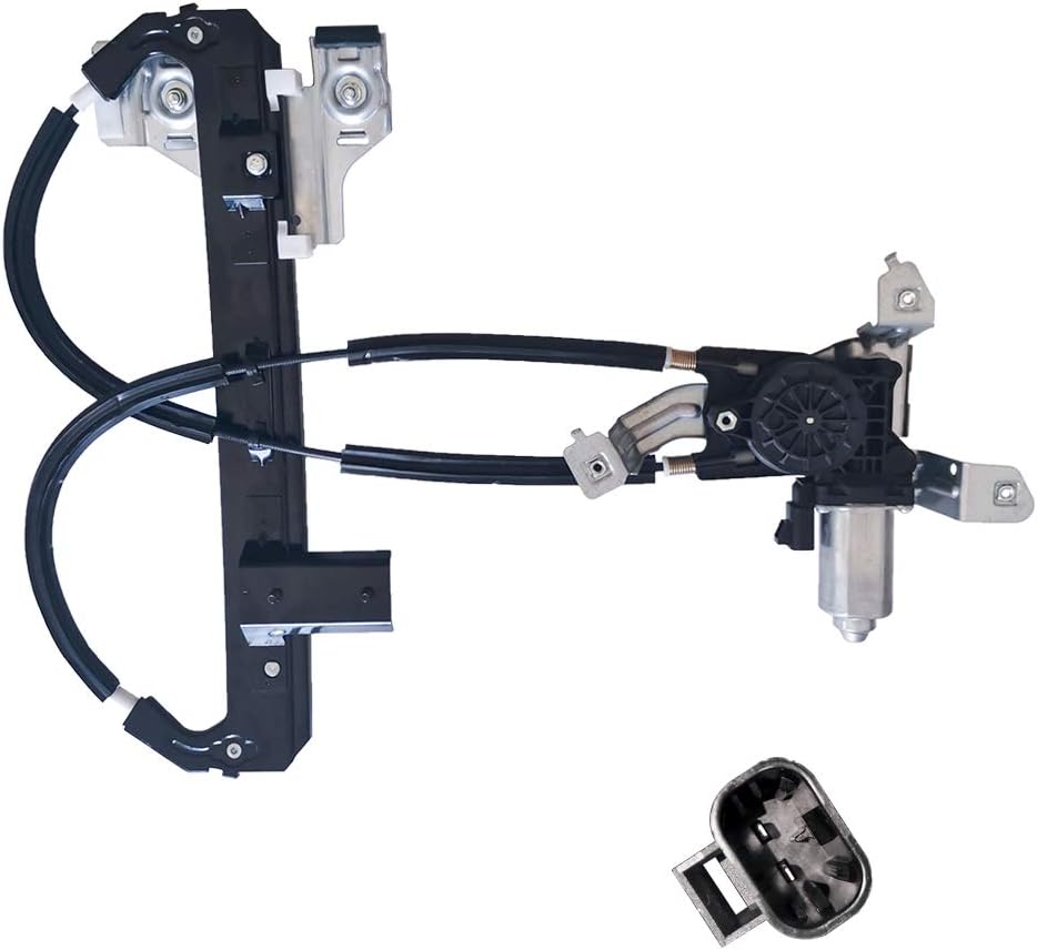 Rear Left Driver Side Window Regulator with Motor Assembly Compatible with 2002-2006 Escalade 2000-2006 Tahoe GMC Yukon Pack of 2 B887