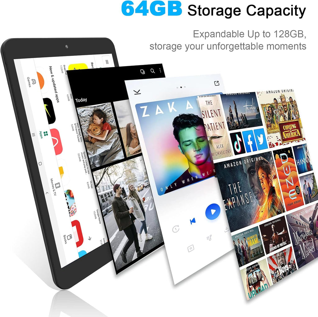 8inch Quad Core 64GB Storage 1280 x 800 IPS HD Touchscreen Tablet J65908